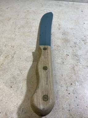Vintage Ekco Forge G7597 8-inch Butcher Knife with Wood Handle